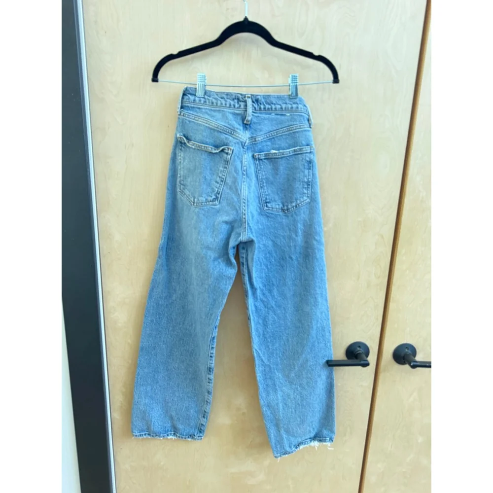 Women's AGOLDE Blue Straight Leg Jeans Size 24 - Picture 5 of 5